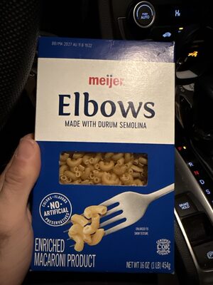 ENRICHED MACARONI PRODUCT, ELBOW MACARONI