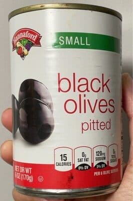 Black olives, pitted