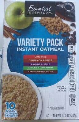 Variety pack instant oatmeal