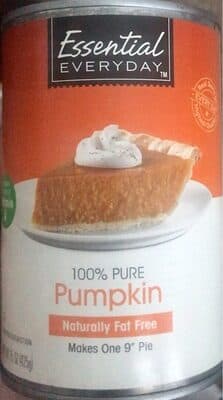 100% Pure Pumpkin Pie