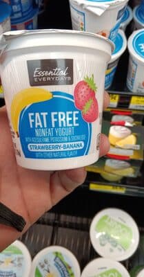 Strawberry-Banana Flavor Fat Free Nonfat Yogurt