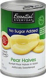 BARTLETT PEAR HALVES IN WATER