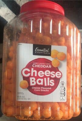 Cheddar Cheese Balls Flavored Corn Snacks