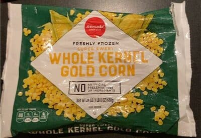 Freshly Frozen Super Sweet Whole Kernel Gold Corn