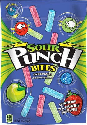 Assorted Bites, Strawberry Green Apple Blue Raspberry