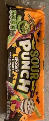 Spooky Apple, Grape, Tangerine Flavored Candy Straws