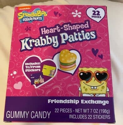 Heart Shaped Krabby Patties Gummy Candy