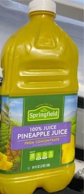 100% Pineapple Juice From Concentrate With Added Ingredient