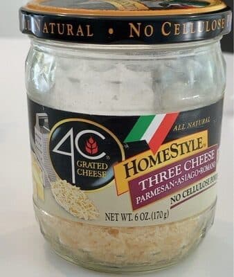 Homestyle Three Cheese Parmesan, Asiago, Romano Grated Cheese