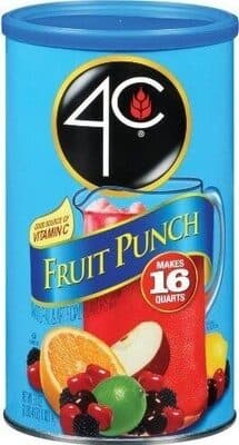 Fruit Punch Drink Mix Sweetened With Sugar