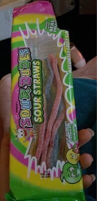 Sour dudes sour straws candy assorted fruit flavors