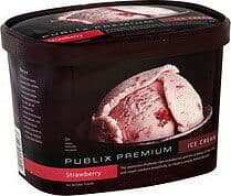 Strawberry Classic Ice Cream With Strawberries