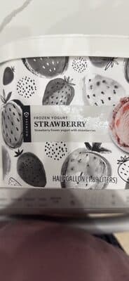 Strawberry Frozen Yogurt with Strawberries
