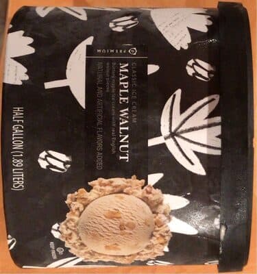 Buttery Maple Classic Ice Cream With Real English Walnut Pieces