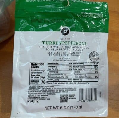 Turkey Sliced Pepperoni