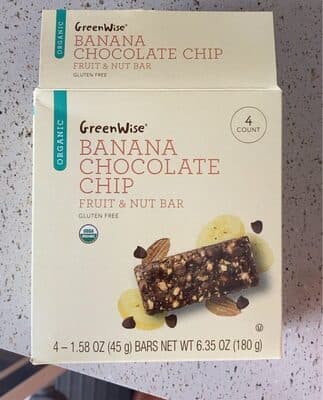 Banana Chocolate Chip Fruit & Nut Bar