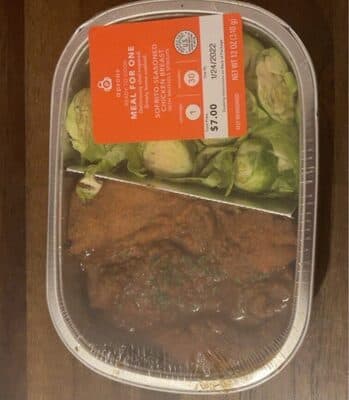 Sofrito-Seasoned Chicken Breast with Brussels Sprouts Meal for One