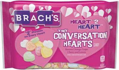 Banana, Orange, Grape Cherry and Lemon Tiny Conversation Hearts Candy