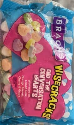 Wintergreen, Lemon-Lime, Orange, Banana, Cherry & Grape Flavored End The Conversation Hearts Candy