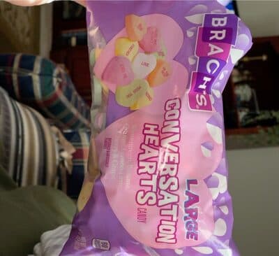 Wintergreen, Banana, Orange, Lemon-Lime, Cherry & Grape Flavored Conversation Hearts Candy