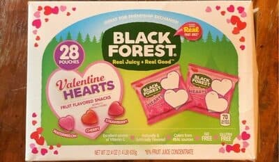Cherry, Watermelon, Strawberry Flavored Valentine Hearts Fruit Flavored Snacks