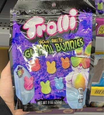 Cherry, Lemon, Orange, Strawberry, Lime, Grape Flavored Sour Brite Gummi Bunnies Candy