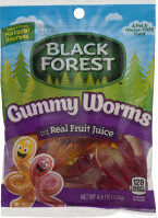 Orange, Lemon, Pineapple, Cherry, Apple Flavored Gummy Worms