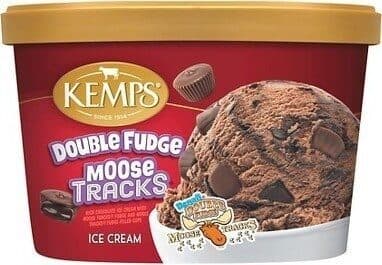 Double Fudge Moose Tracks Rich Chocolate Ice Cream With Moose Tracks Fudge And Moose Tracks Fudge-Filled Cups