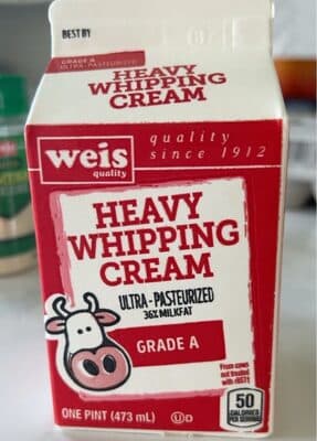 WEIS QUALITY, HEAVY WHIPPING CREAM