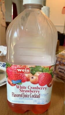 White Cranberry Strawberry Cocktail In A Blend With Grape Juice From Concentrate