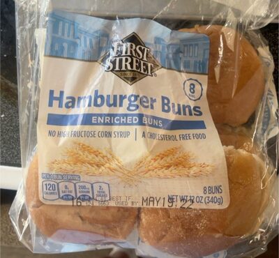 ENRICHED HAMBURGER BUNS, HAMBURGER