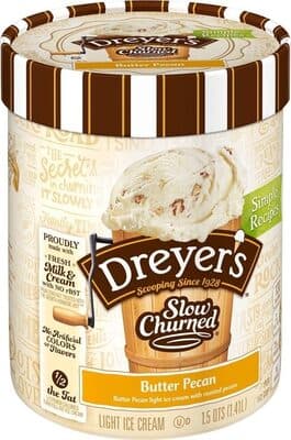 Butter Pecan Light Ice Cream With Roasted Pecans