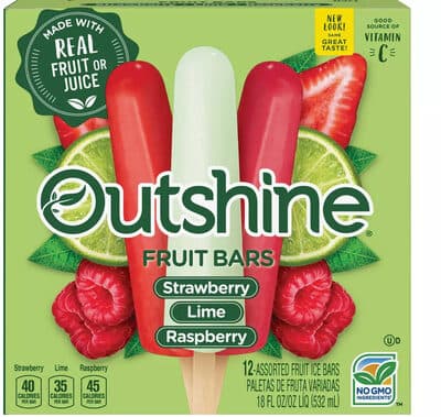 Strawberry, Lime, Raspberry Assorted Fruit Ice Bars