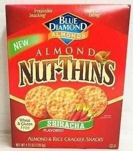 Sriracha Flavored Rice Cracker Snacks with Almonds