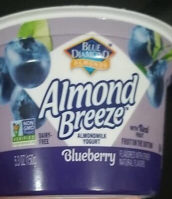 Blueberry Flavored Almondmilk Yogurt Fruit on the Bottom
