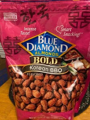 Blue diamond Almonds bold Korean bbq