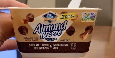 Chocolate Flavored Diced Almonds & Dark Chocolate Chips Almondmilk Yogurt