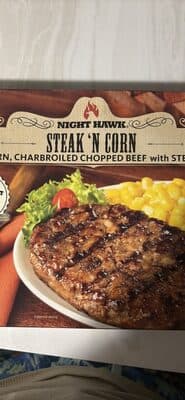Steak 'N Corn Sweet Corn, Charbroiled Chopped Beef and Steak Sauce