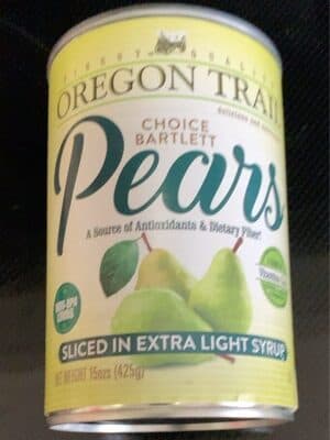 Pears Sliced In Extra Light Syrup