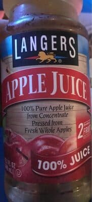100% Pure Apple Juice From Concentrate Pressed From Fresh Whole Apples