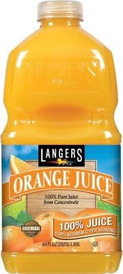 100% Pure Orange Juice From Concentrate