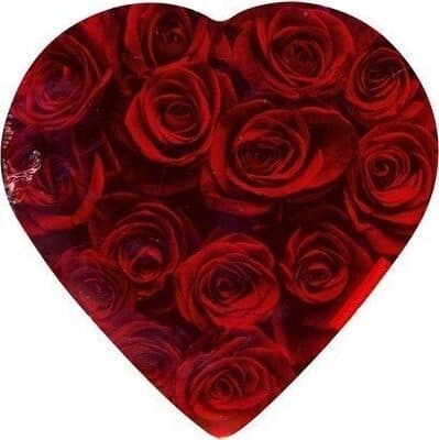 Valentine rose heartshaped chocolate box