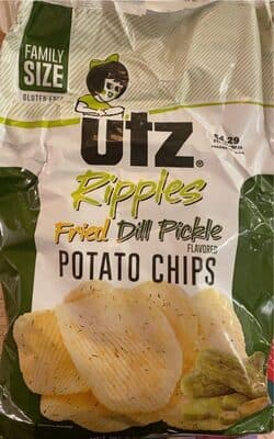 Fried dill pickle potato chips