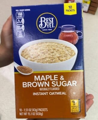 Maple Brown Sugar Oatmeal