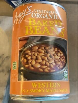 WESTERN IN A SMOKY MAPLE SAUCE VEGETARIAN ORGANIC BAKED BEANS