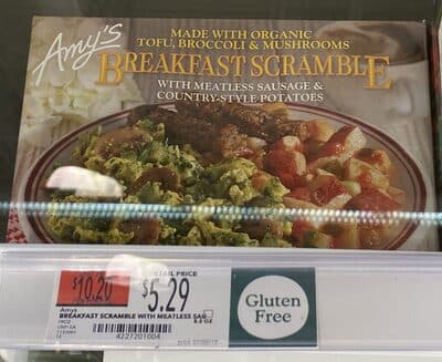Breakfast Scramble with Meatless Sausage & Country-Style Potatoes Made with Organic Tofu, Broccoli & Mushrooms