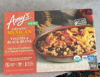 Mexican Inspired Organic Veggies & Black Beans with Riced Cauliflower in a Chipotle Cashew Sauce