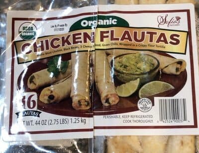 Chicken Organic Flautas