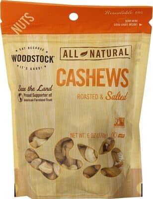 Roasted and Salted Whole Cashews