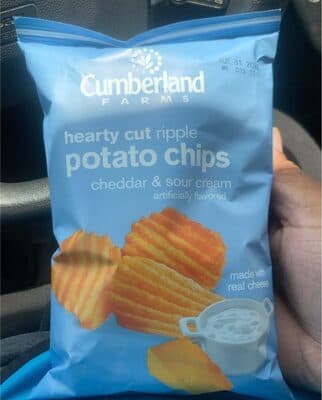 Hearty Cut Ripple Potato Chips Cheddar And Sour Cream